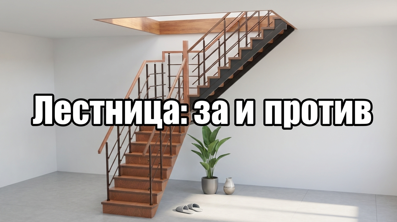 Открытая лестница в интерьере без подступенков