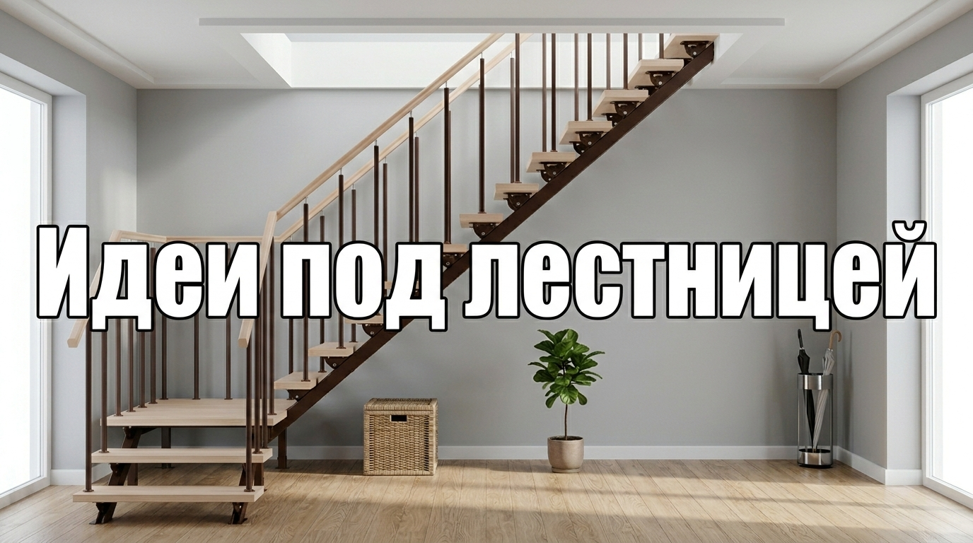 Идеи по использованию пространства под лестницей