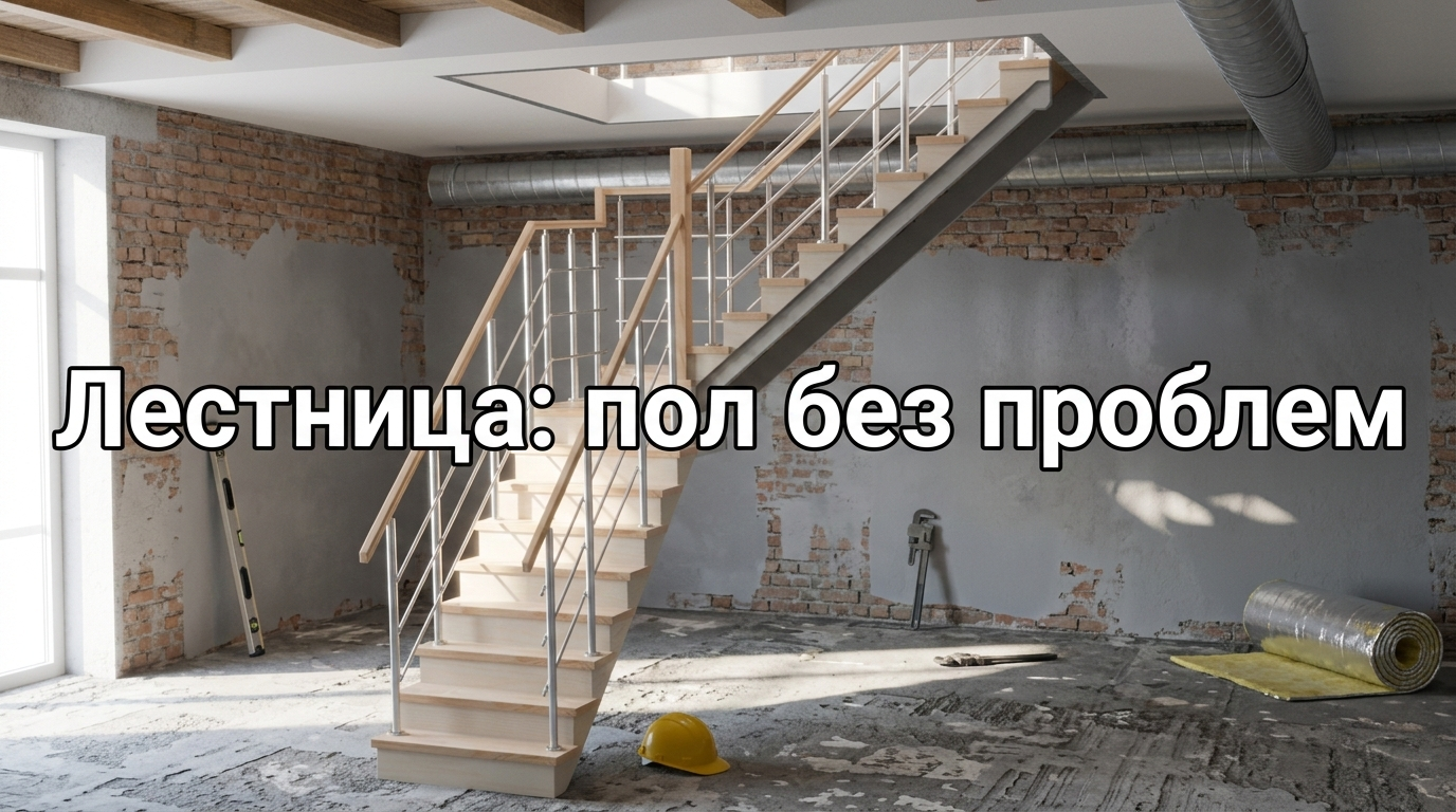 Инструкция по монтажу лестницы на тёплый пол из дерева и металла