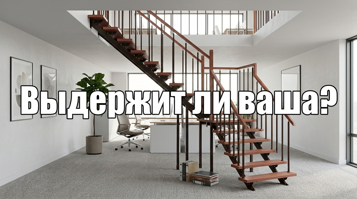 Нагрузка лестница в офисе или кафе