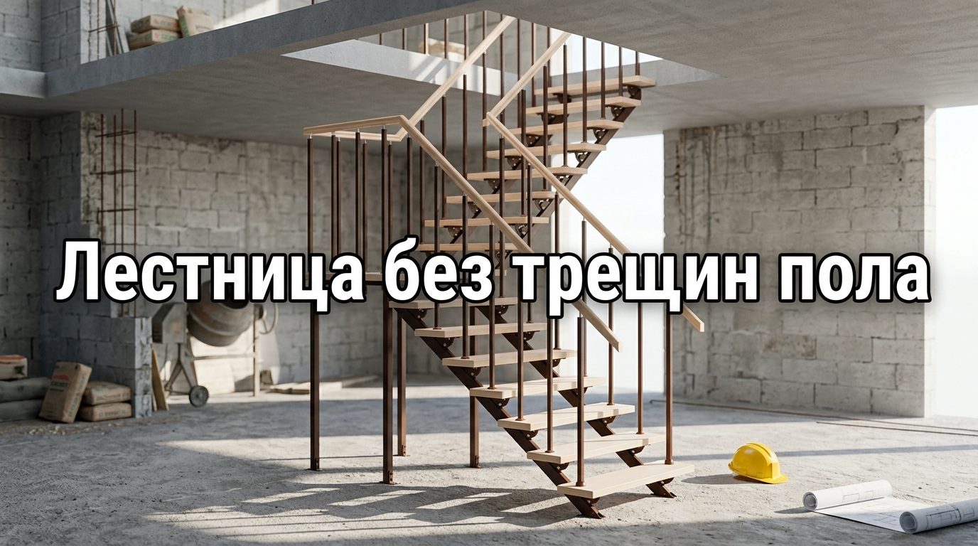 Лестница на плавающий пол