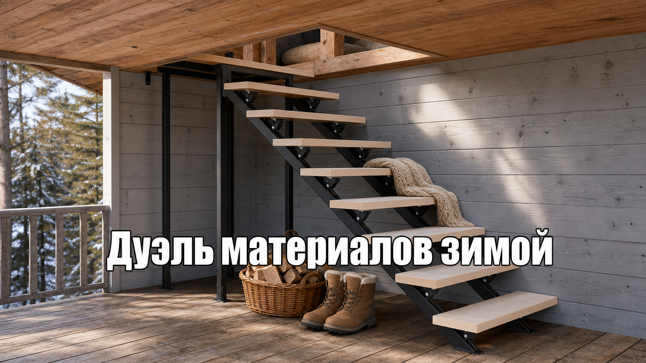 Лестница для неотапливаемого дома