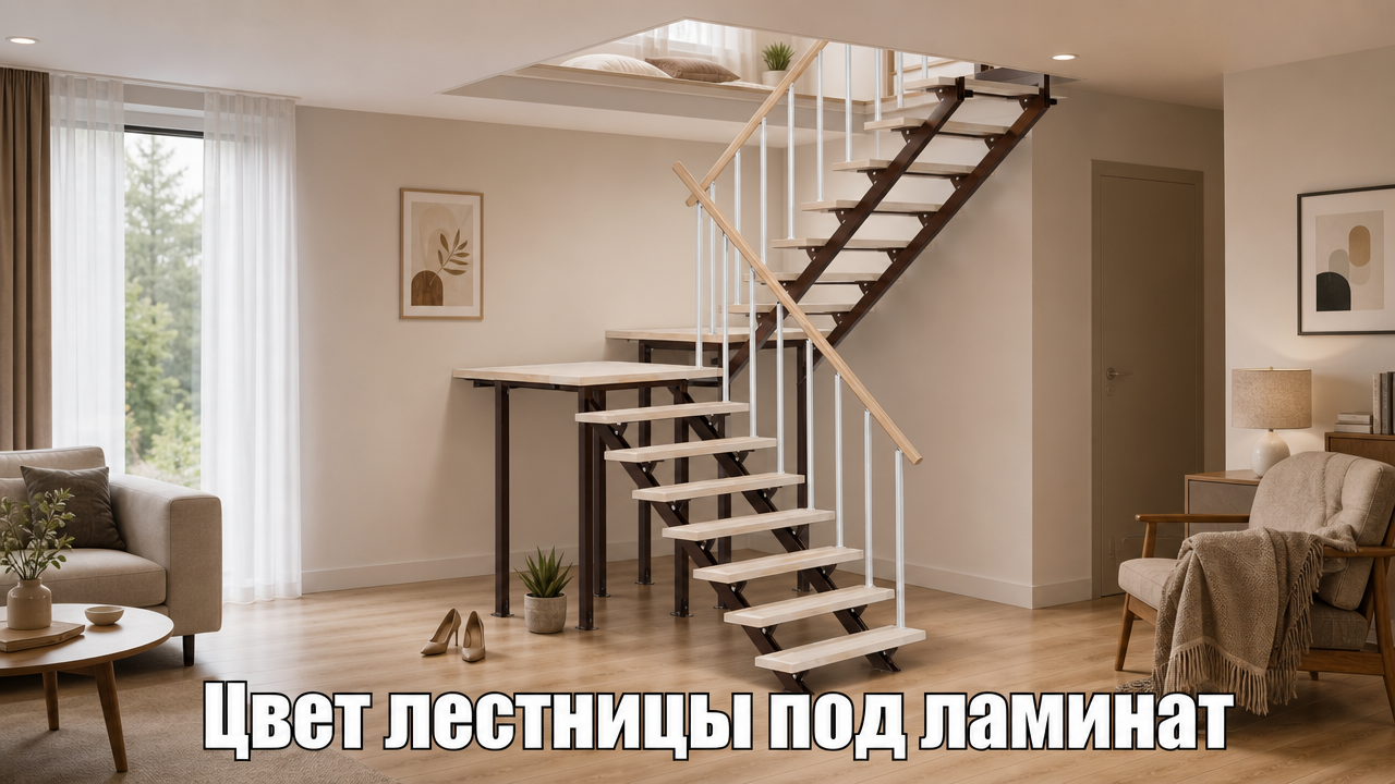 Подбор цвета лестницы в сочетании с ламинатом и дверями