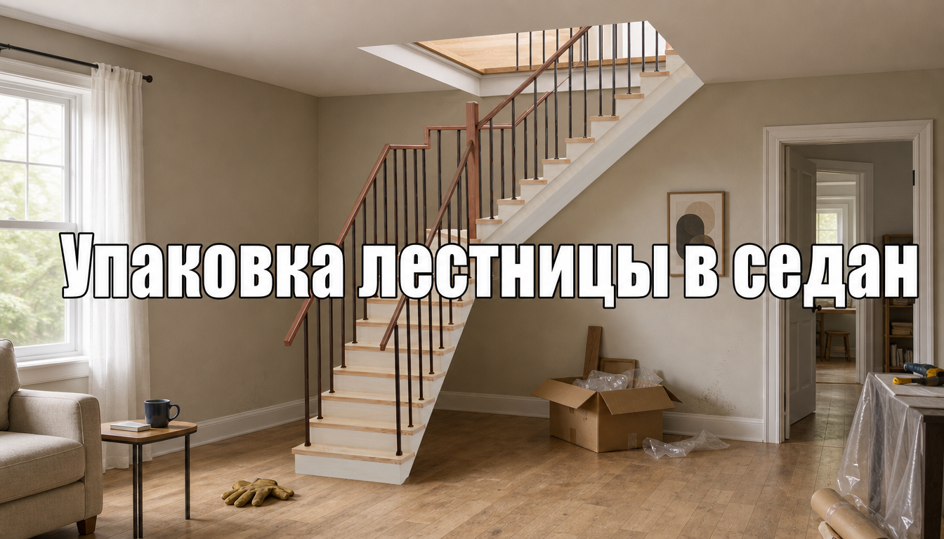 Перевезти лестницы в седане с габаритами и весом модульного комплекта