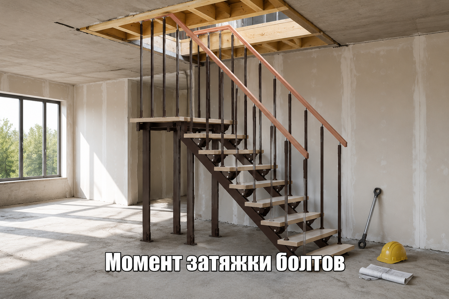 Динамометрический ключ для точной затяжки болтов на лестнице