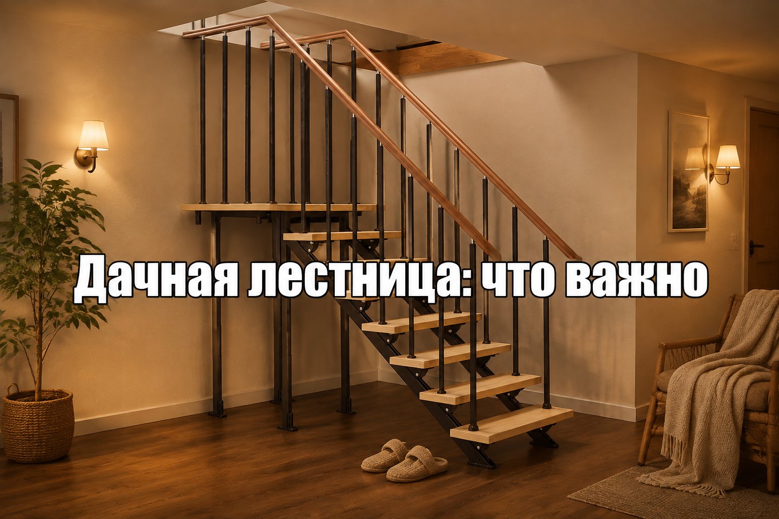 Лестница на дачу для сезонного проживания