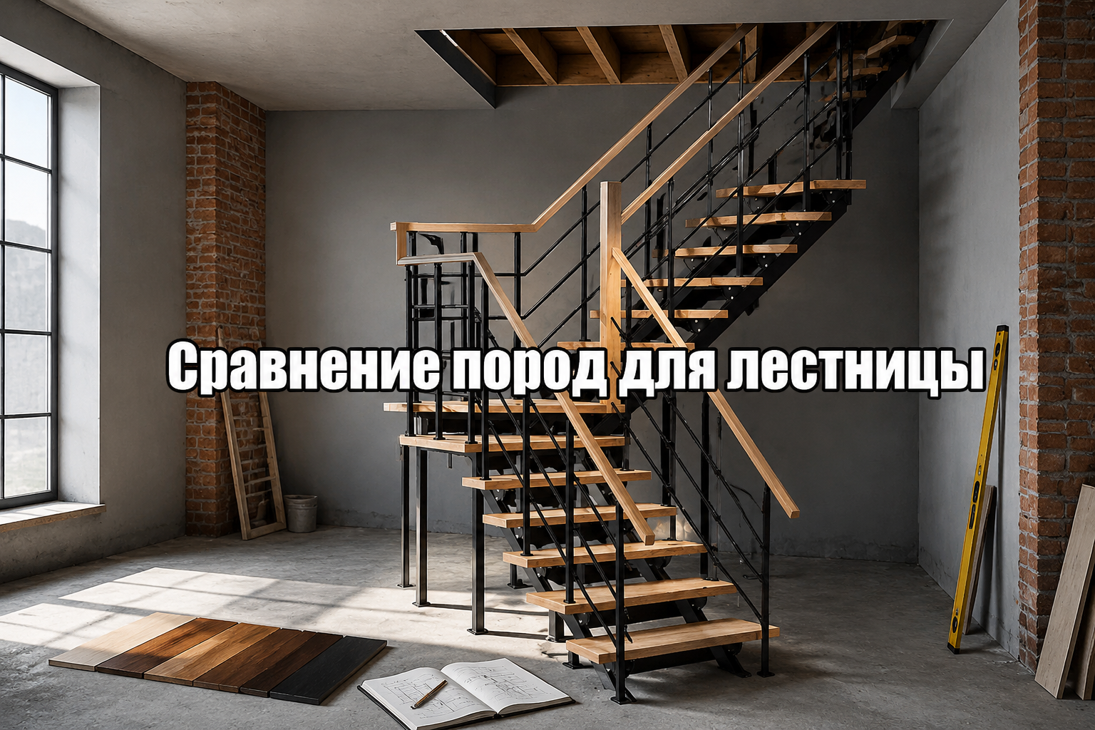 Ступень лестница с четырьмя материалами для дома и улицы
