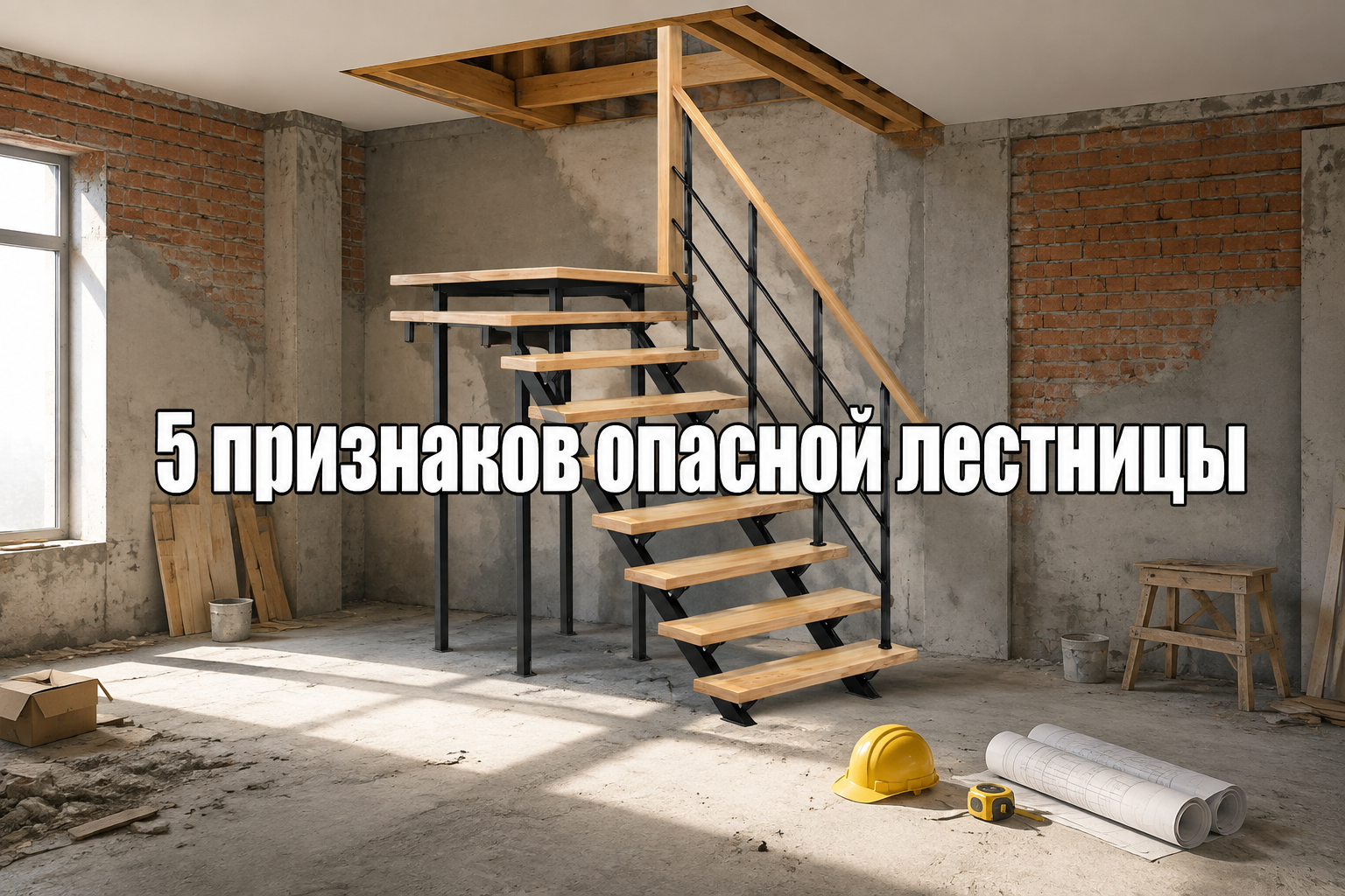 Безопасность лестницы с учетом опасных признаков