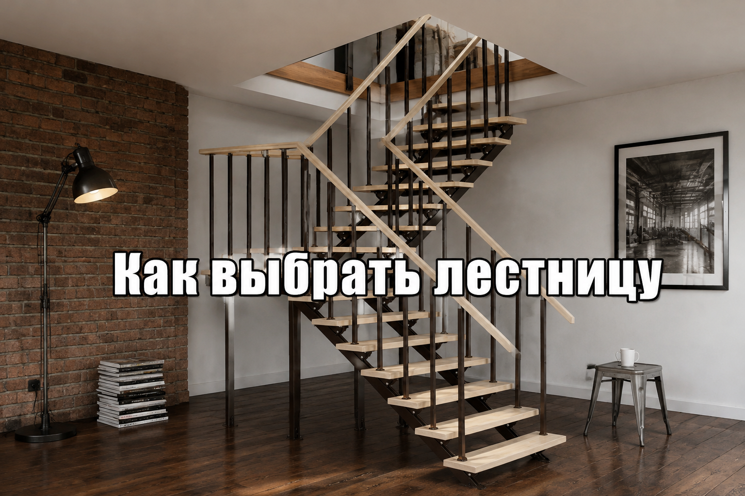 Лестница на второй этаж, различные конструкции лестниц